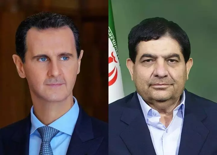الرئيس الأسد اتصالاً هاتفياً بالرئيس الإيراني المكلّف ويجدد تعازيه القلبية للجمهورية الإسلامية الإيرانية 