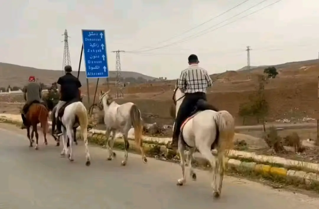 وصول الحجاج الاسبان الى غباغب في درعا 