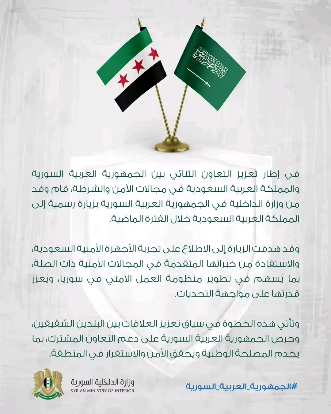 الاطلاع على تجربة الاجهزة الامنية السعودية 