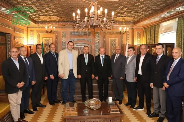 غرفة صناعة دمشق وريفها تهنئ الغريواتي وتبحث التعاون مع غرفة التجارة. 