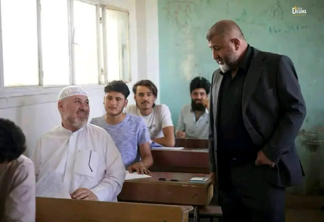 من أحد مراكز درعا خلال تقديم امتحانات الشهادة الثانوية العامة 